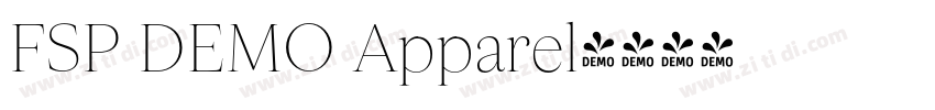 FSP DEMO Apparel字体转换